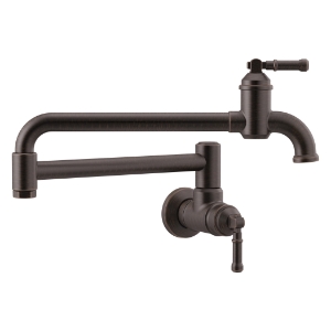 DELTA® 1190LFL-RB Broderick™ Pot Filler, Commercial/Residential, 4 gpm Flow Rate, Swivel Spout, Venetian Bronze, 2 Handles