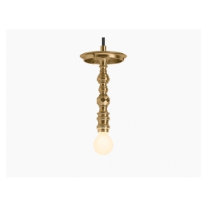 Kohler® 23340-PE01-BGL Damask™ Adjustable Pendant Fixture, (1) Type G/T Lamp, 60 W Fixture, 120 V, Modern Brushed Gold Housing