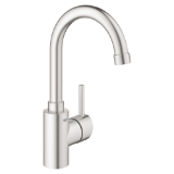 GROHE 31518DC0 Ohm Prep Sink, Concetto™, SuperSteel Infinity, 1 Handle, 1.5 gpm