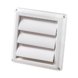 Deflecto® Supurr-Vent® HS3W/48 Bathroom Vent Hood, Polypropylene, Louvered Hood, 11 in L x 6 in W x 6 in H