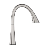 GROHE 30205DC2 30205_2 Ladylux® Pull-Down Kitchen Faucet with Touch Technology, 1.75 gpm Flow Rate, Supersteel, 1 Handle, 1 Faucet Hole, Residential