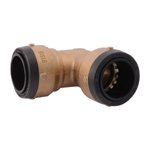 Sharkbite® SB0235 2XL Large Diameter Pipe Elbow, 1-1/4 in Nominal, Push-Fit End Style, Brass