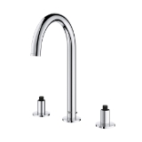 GROHE 20069003 20069_3 Atrio® M-Size Widespread Bathroom Faucet, Residential, 1.2 gpm Flow Rate, 7-1/2 in H Spout, 5-1/2 to 13-3/8 in Center, StarLight® Polished Chrome, 2 Handles