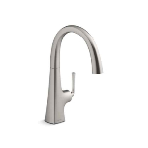 Kohler® 22065-VS Bar Sink Faucet, Graze™, Vibrant® Stainless, 1 Handle, 1.5 gpm