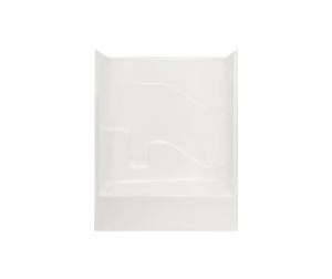 Clarion RE7905LX-WH Commercial 1-Piece Tub Shower, 60 in L x 33 in W x 77 in H, AcrylX™, White