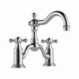 Brizo® 65538LF-PC Tresa® Widespread Bridge Lavatory Faucet, Commercial, 1.5 gpm Flow Rate, 5-1/2 in H Spout, 8 in Center, Polished Chrome, 2 Handles, Pop-Up Drain