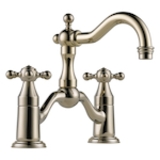 Brizo® 65538LF-PN Tresa® Widespread Bridge Lavatory Faucet, Commercial, 1.5 gpm Flow Rate, 5-1/2 in H Spout, 8 in Center, Polished Nickel, 2 Handles, Pop-Up Drain