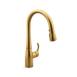 Kohler® 597-2MB Simplice® Kitchen Sink Faucet, 1.5 gpm Flow Rate, Vibrant® Brushed Moderne Brass, 1 Handle, 1 Faucet Hole