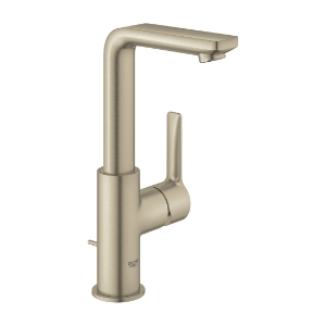 GROHE 23825ENA L-Size Ohm Basin, Lineare™ New, 1.2 gpm, 1 Faucet Hole, Brushed Nickel, Traditional