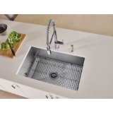 Moen® G16100 Professional Kitchen Sink, Brushed, Rectangle Shape, 30-1/4 in L x 18 in W x 10 in D Bowl, 20 in W x 10 in D x 32 in H, Undermount, 16 ga Stainless Steel