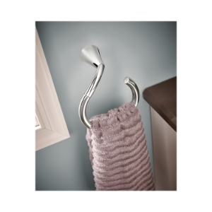 Moen® YB2386CH Towel Ring, Glyde™, 3.51 in OAD x 8.97 in OAH, Aluminum, Chrome