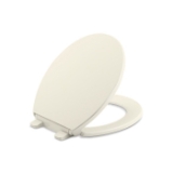 Kohler® 4775-96 Brevia™ Toilet Seat, Round Bowl, Closed Front, Plastic, Biscuit, Quick Release Hinge