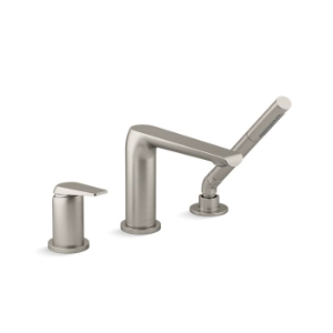 Kohler® 97360-4-BN Avid® Deck-Mount Bath Faucet With Handshower, Vibrant Brushed Nickel