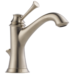 Brizo® 65005LF-BN Baliza® Lavatory Faucet, Commercial, 1.5 gpm Flow Rate, 4-5/16 in H Spout, 1 Handle, Pop-Up Drain, 1 Faucet Hole, Brushed Nickel, Function: Traditional