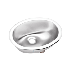 Elkay® LLVR1310 Bathroom Sink and Faucet Kit, Asana™, Oval Shape, 16 in W x 12-1/2 in D x 5-13/16 in H, Top Mount, 304 Stainless Steel, Lustertone