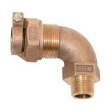 Legend 313-324NL T-4410 90 deg Pipe Elbow, 3/4 in Nominal, Pack Joint (CTS) x MNPT End Style, Copper