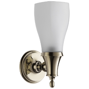 Brizo® 697085-PN Charlotte® Single Light Sconce, Polished Nickel Housing, 1 Lamp