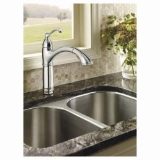 Moen® 7295C Kitchen Faucet, Brantford™, 1.5 gpm Flow Rate, Pull-Out Spout, Chrome, 1 Handle, 1/3 Faucet Holes