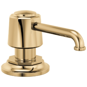 Brizo® RP100487PG Rook® Soap/Lotion Dispenser, Polished Gold, 15 oz Capacity, 2.63 in OAL