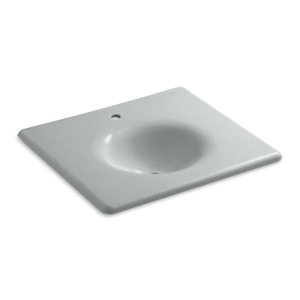 Kohler® 3048-1-95 Iron/Impressions® 25" Enameled Cast Iron Vanity Top With Integrated Round Sink, Ice Grey