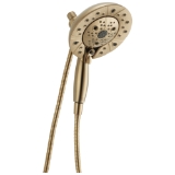 Brizo® 86220-GL Hydrati® Traditional Round 2-in-1 Shower, 6-7/8 in Dia Shower Head, 1.75 gpm Flow Rate, Full Body/Full Body With Massage/H2OKinetic®/Massage/Pause Spray, Luxe Gold