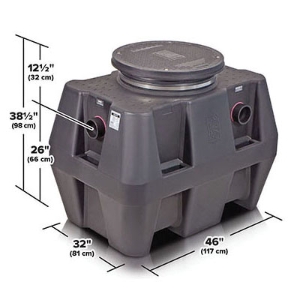 Schier GB-75 Great Basin™ Grease Interceptor, 616 lb, 75 gpm, 4 in Plain End Inlet x 4 in Plain End Outlet
