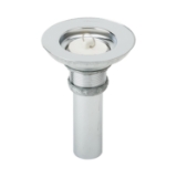 Elkay® LK2 Drain Fitting With Rubber Stopper, 3-1/2 in Nominal, Polished Stainless Steel, 304 Stainless Steel Drain