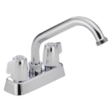 DELTA® 2131LF Classic Laundry Faucet, 4 in Center, Chrome, 2 Handles