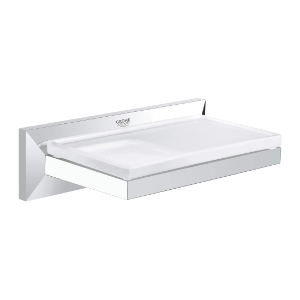GROHE 40504000 Allure Brilliant Soap Dish With Shelf, 3-3/4 in D x 2 in H, Brass, StarLight® Brushed Nickel
