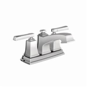 Moen® 6010 Boardwalk™ Centerset Bathroom Faucet, Polished Chrome, 2 Handles, Pop-Up Drain, 1.5 gpm Flow Rate