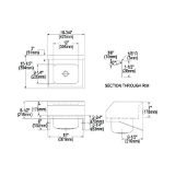 Elkay® CHS1716LRSC Handwash Sink Package, Rectangle Shape, 15-1/2 in W x 13 in D x 16-3/4 in H, Wall Mount, Stainless Steel, Buffed Satin