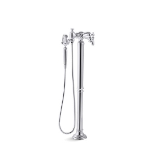Kohler® T72790-9M-CP Artifacts® Floor Mount Bath Filler Trim, 8 gpm Flow Rate, Polished Chrome, 1 Handle