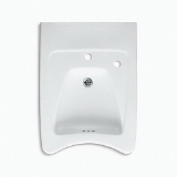 Kohler® 12638-R-0 Morningside™ Wheelchair Users Bathroom Sink with Overflow, Rectangle Shape, 5-3/4 in Faucet Hole Spacing, 20 in W x 21-1/2 in D x 8-1/8 in H, Wall Mount, Vitreous China, White