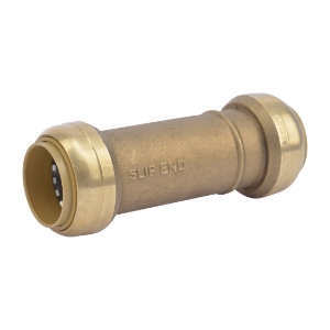 Sharkbite® U3020LF Slip Coupling, 1 in Nominal, Push-Fit End Style, Brass