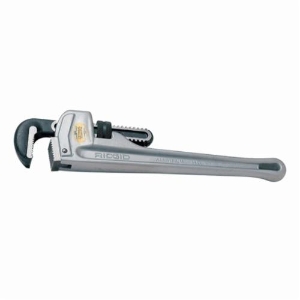 RIDGID® 31110 Straight Pipe Wrench, 5 in Pipe, 36 in OAL, Floating Forged Hook Jaw, Aluminum Handle, Knurled Nut Adjustment