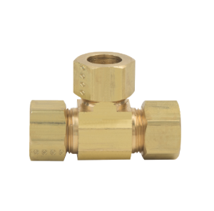 BrassCraft® 64-8X 64 Series Tube Tee, 1/2 in Nominal, Compression End Style, Brass