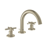 GROHE 20072EN3 20072_3 Atrio® S-Size Widespread Bathroom Faucet, Residential, 1.2 gpm Flow Rate, 3-1/16 in H Spout, 5-1/2 to 13-3/8 in Center, StarLight® Brushed Nickel, 2 Handles