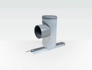 Centrotherm Eco Systems InnoFlue® ISBS1287 Single Wall Base Support, 12 in ID x 13.8 in OD, Gray
