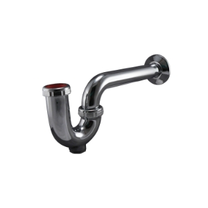 Keeney 5303PC P-Trap with Cleanout Plug and Nut, 1-1/4 in Inlet x 1-1/4 in Outlet, Semi Cast Brass