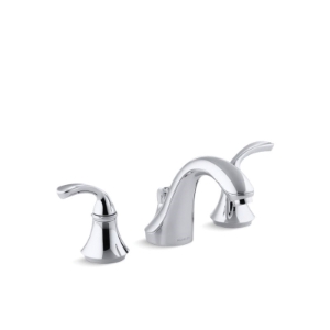 Kohler® 10269-4-CP Widespread Bathroom Sink Faucet, Forte®, Commercial, 2.2 gpm Flow Rate, 3 in H Spout, Polished Chrome, 2 Handles, Pop-Up Drain
