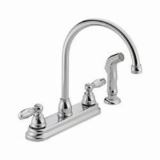 Peerless® P299575LF Kitchen Faucet, 1.8 gpm Flow Rate, 8 in Center, High-Arc Spout, Polished Chrome, 2 Handles