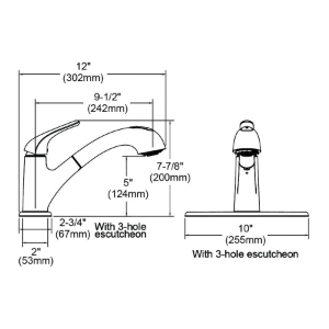 Elkay® LK5000LS Low Flow Kitchen Faucet, Everyday, 1.5 gpm Flow Rate, Pull-Out Spout, Lustrous Steel, 1 Handle, 1 Faucet Hole