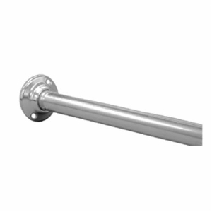 PlumbPak® 1845AL1834 Shower Rod With Flange and Screw, 1 in Dia, Aluminum