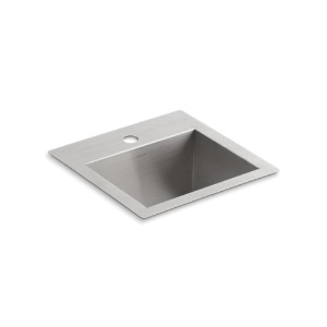 Kohler® 3840-1-NA Vault™ 15 in Top-/Undermount Bar Sink, Stainless Steel