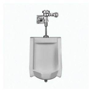 Sloan® 10001301 WEUS-1000 Standard Urinal and Flushometer, 0.125 gpf Flush Rate, Top Spud, Wall Mount, Polished Chrome