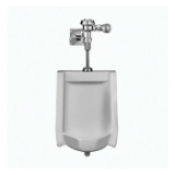 Sloan® 10001301 WEUS-1000 Standard Urinal and Flushometer, 0.125 gpf Flush Rate, Top Spud, Wall Mount, Polished Chrome