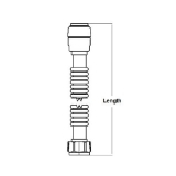 Sharkbite® SS3086FLEX24LF Flexible Corrugated Water Heater Connector, 3/4 in, SB x FNPT, 24 in L, 200 psi, Stainless Steel