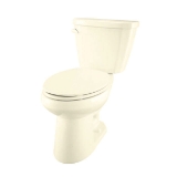 Gerber® GVP2151825 2-Piece Toilet, Viper™ ErgoHeight™, Elongated Bowl, 16-7/8 in H Rim, 12 in Rough-In, 1.6 gpf, Bone