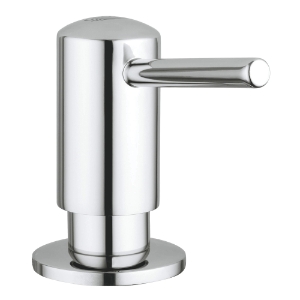 GROHE 40536000 Contemporary Soap Dispenser, StarLight® Chrome, 15 oz Capacity, Deck Mount, Brass