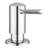 GROHE 40536000 Contemporary Soap Dispenser, StarLight® Chrome, 15 oz Capacity, Deck Mount, Brass